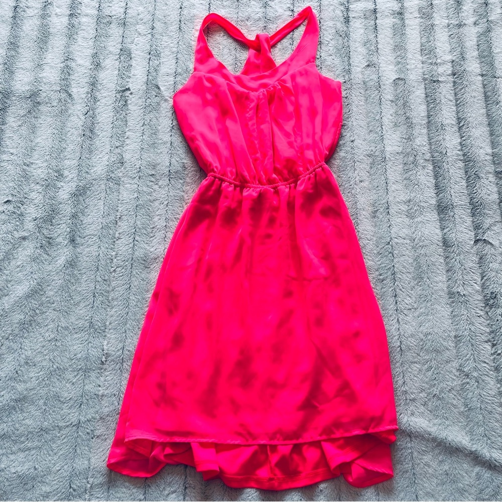 Neon pink dress